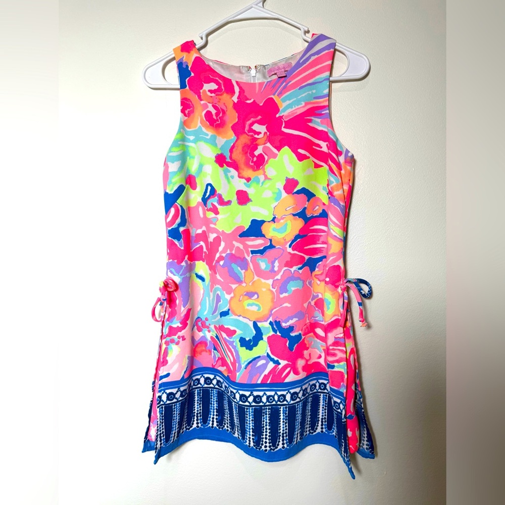 Lilly Pulitzer Women’s Dona Shift Romper Colorful Skirt Tropical Dress Size 0